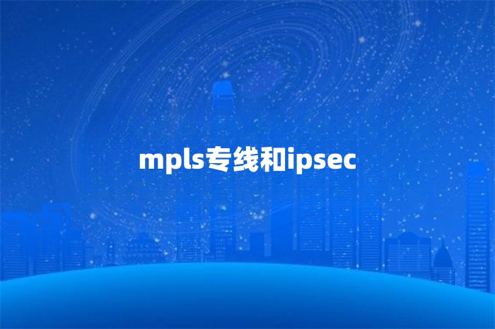 mpls专线和ipsec的区别
