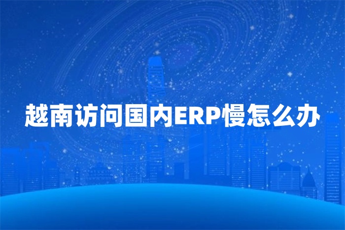 越南访问国内ERP慢怎么办