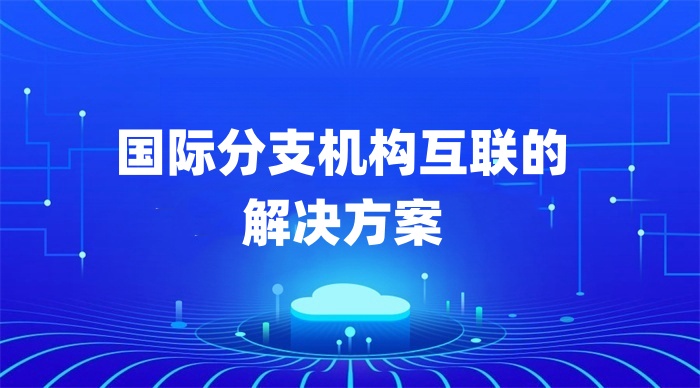 国际分支机构互联的解决方案