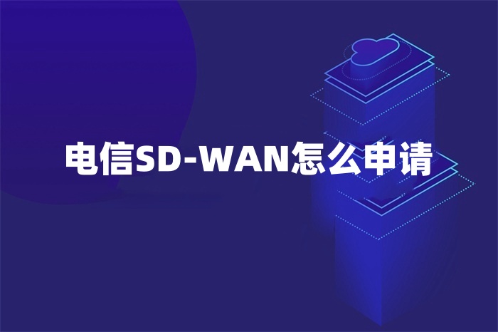 电信SD-WAN怎么申请