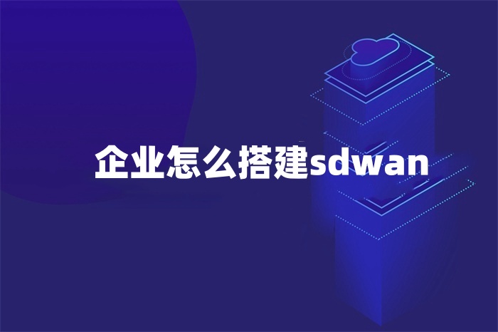 企业怎么搭建sdwan