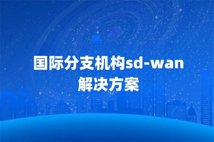 国际分支机构sd-wan解决方案