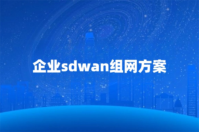 企业sdwan组网方案