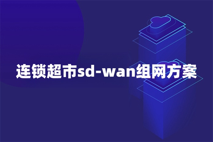 连锁超市sd-wan组网方案