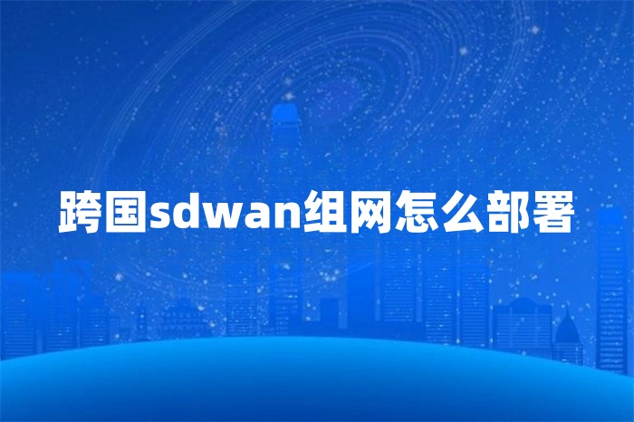 跨国sdwan组网怎么部署