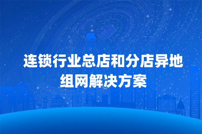 连锁行业总店和分店异地组网解决方案