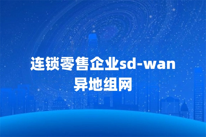 连锁零售企业sd-wan异地组网