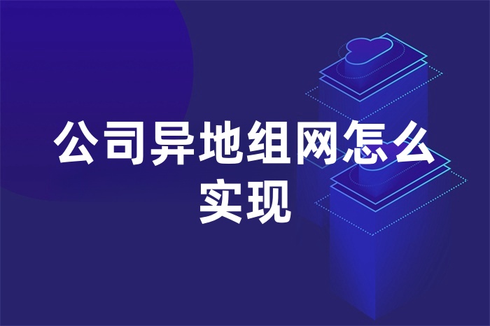 公司异地组网怎么实现