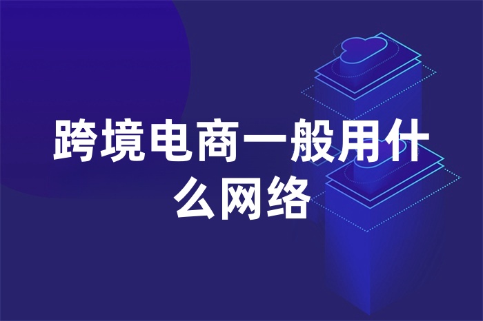 跨境电商一般用什么网络
