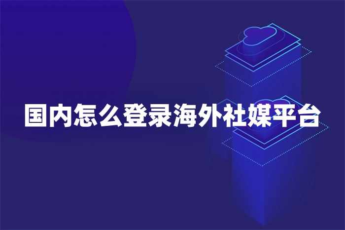 国内怎么登录海外社媒平台