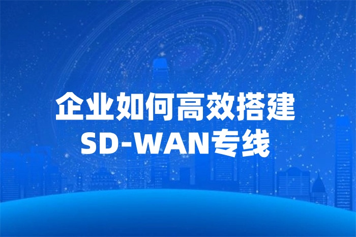 企业如何高效搭建SD-WAN专线